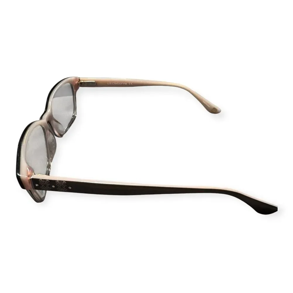 Liz Claiborne Eyeglasses L640 HAQ Pink Rectangle Full Rim Frame‎ 130mm